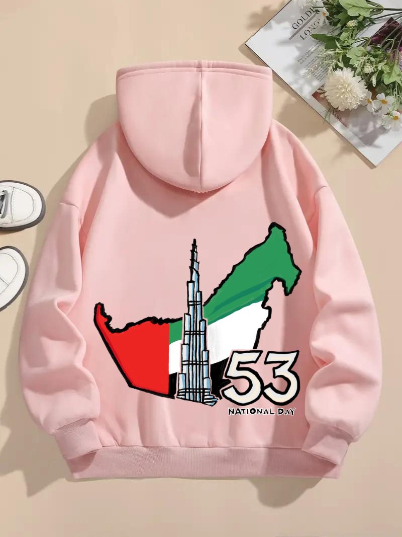 National Day - Burj Khalifa Pullover Hoodies