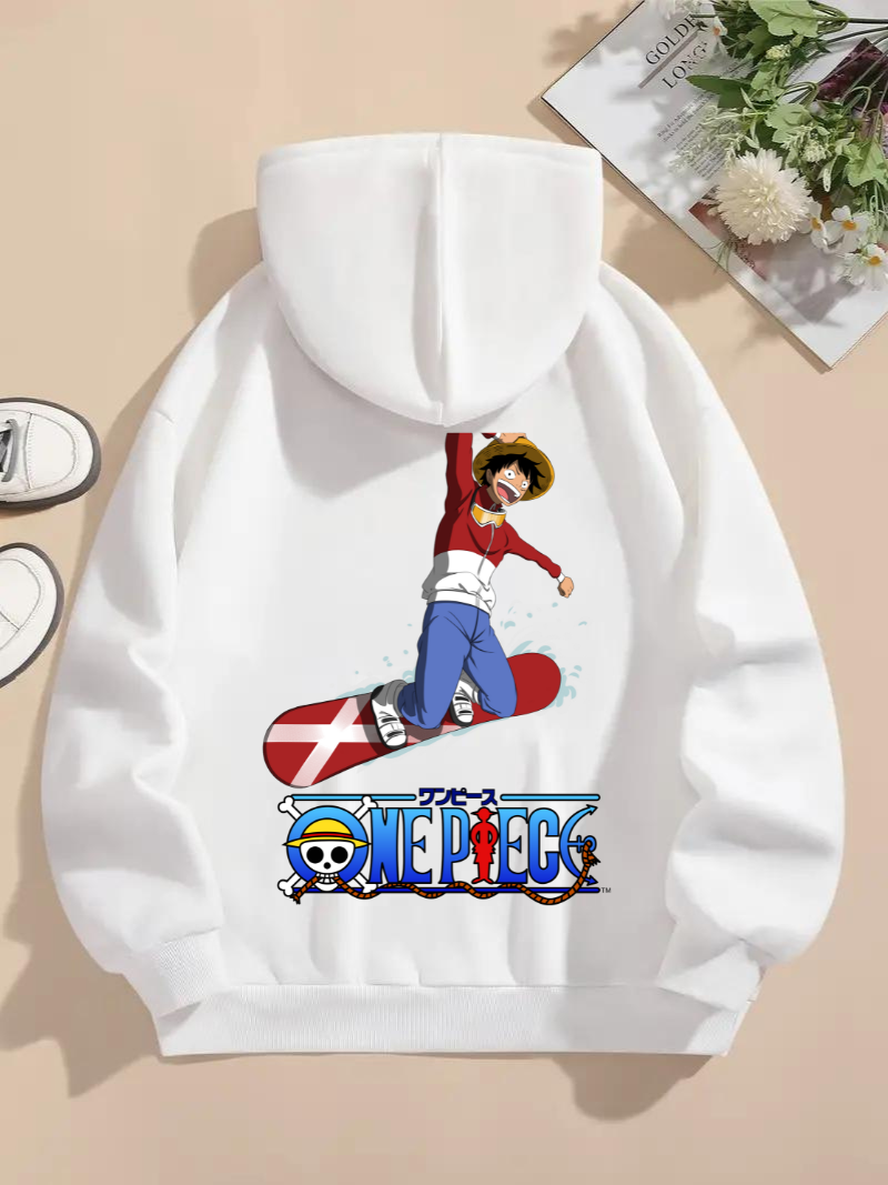 Luffy Snowboarding Pullover Hoodies